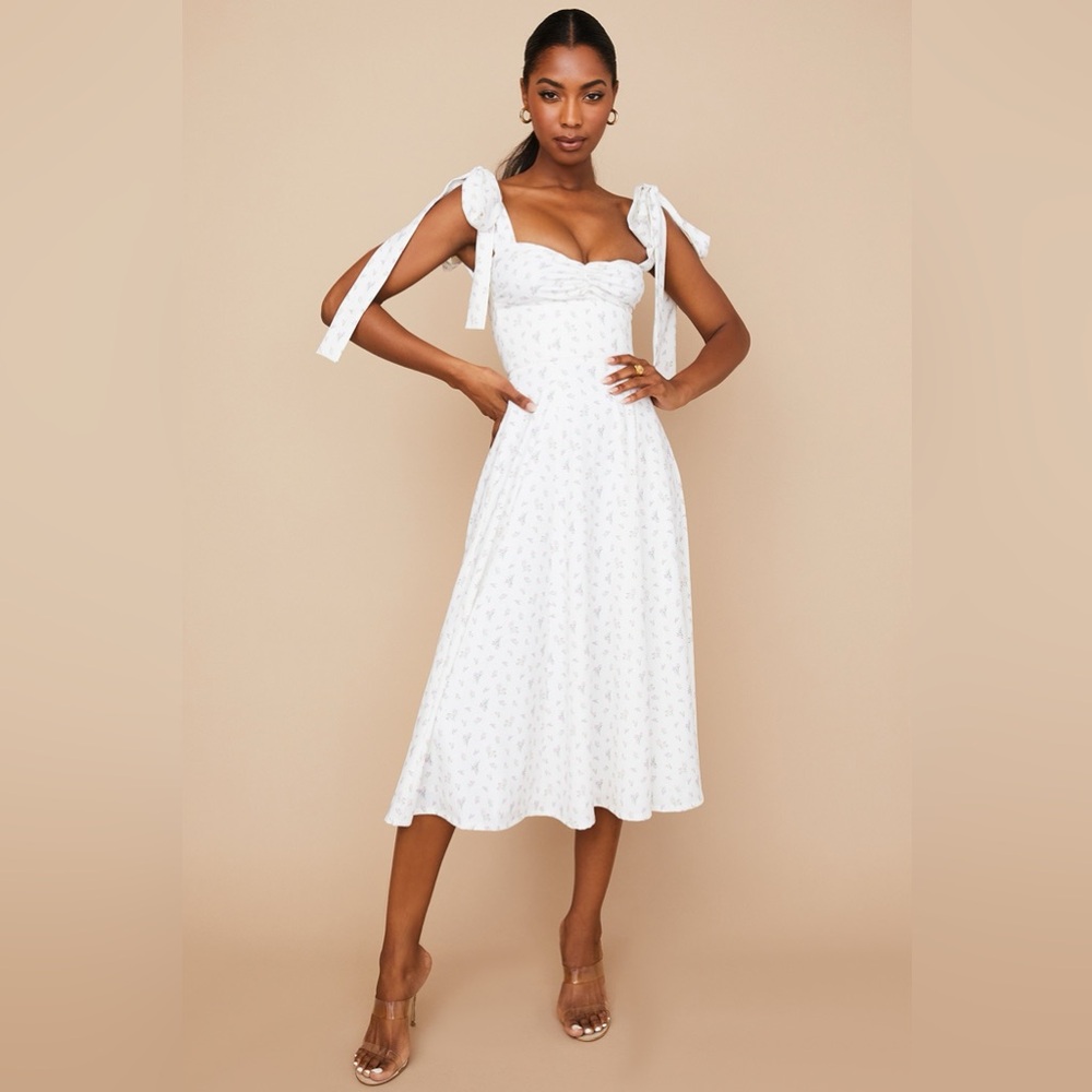 House of CB Alicia White Floral Maxi Dress